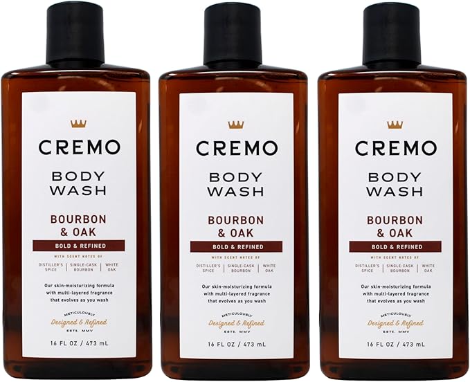 Cremo All Season Body Wash, Bourbon & Oak, 16 Ounce (Pack of 3) - Image 2